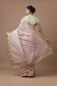 Kota Tissue Traditional Buti Embroidery Saree