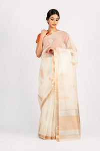 Kotah Cotton Cypress Tree Buti Saree (All Over)