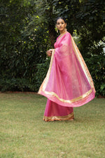 Load image into Gallery viewer, Kota Tissue Sequins Cutdana Broder Embroidery Saree
