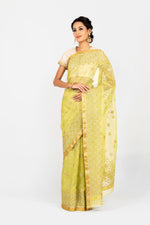 Load image into Gallery viewer, Kota Tissue Mughal Herringbone Saree
