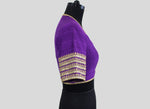 Load image into Gallery viewer, Dupion Kangoora Line Embroidery Blouse Purple

