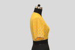 Load image into Gallery viewer, Matka Silk Graded Diamond Yellow Blouse
