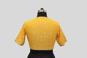 Dupion Silk Graded Diamond Yellow Blouse