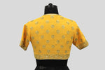 Load image into Gallery viewer, Matka Silk Traditional Buti Yellow Blouse
