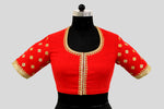 Load image into Gallery viewer, Matka Flower Blooming Red Blouse
