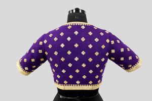 Matka Flower Blooming Purple Blouse
