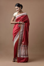 Load image into Gallery viewer, Nargis Fakhri in our Banarasi Silk Paithani Border....
