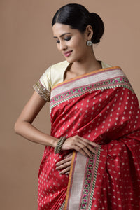 Nargis Fakhri in our Banarasi Silk Paithani Border....