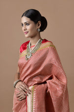 Load image into Gallery viewer, Benaras Silk Small Bridal Jaal Saree
