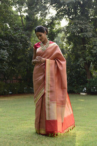 Benaras Silk Small Bridal Jaal Saree