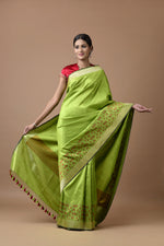 Load image into Gallery viewer, Benaras Silk Perching Bird Saree
