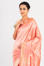 Load image into Gallery viewer, Benaras Silk Antique Buti Saree
