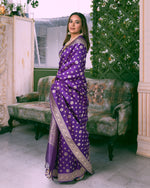Load image into Gallery viewer, Benaras Silk Antique Buti Saree
