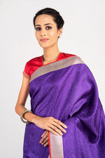 Load image into Gallery viewer, Benaras Silk Parrot Jaal Satin Saree
