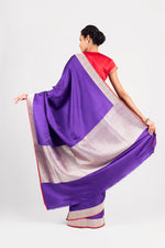 Load image into Gallery viewer, Benaras Silk Parrot Jaal Satin Saree
