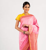 Load image into Gallery viewer, Benaras Silk Triangles Palla Saree
