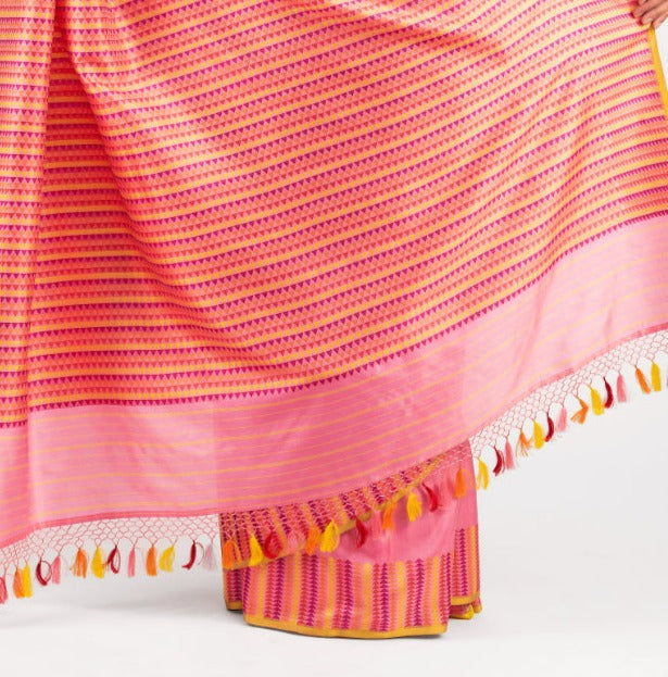 Benaras Silk Triangles Palla Saree