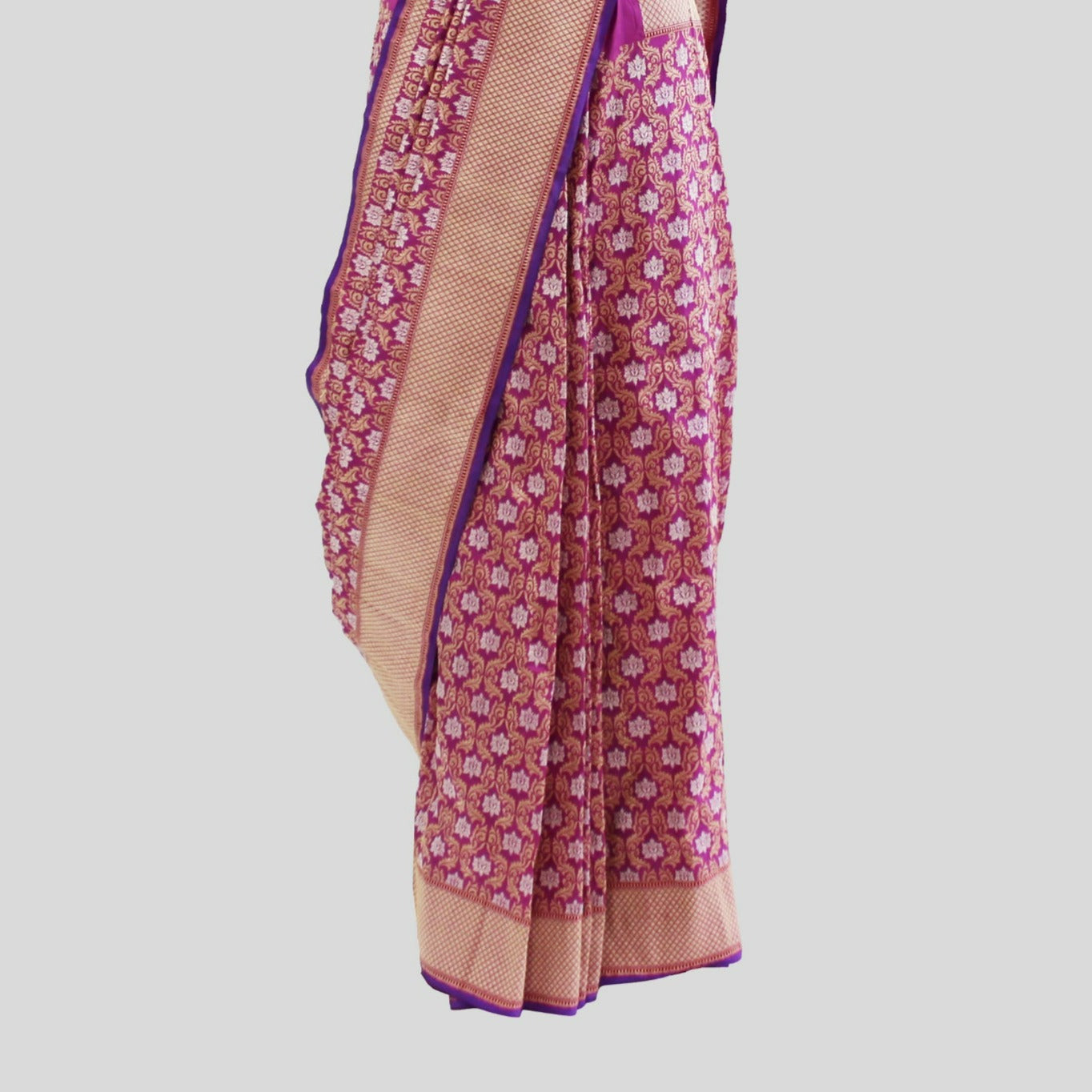Benaras Silk Ultakatori Jaal Saree