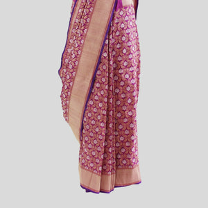 Benaras Silk Ultakatori Jaal Saree