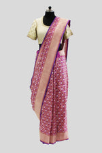 Load image into Gallery viewer, Benaras Silk Ultakatori Jaal Saree
