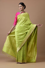 Load image into Gallery viewer, Benaras Silk Antique Buti Saree
