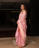 Load image into Gallery viewer, Banarasi Katan Silk Ombré Circles Saree
