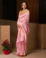 Load image into Gallery viewer, Banarasi Katan Silk Ombré Circles Saree
