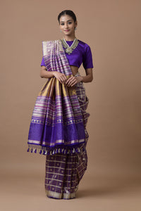 Benaras Tissue Charkhana With Ginni Buti Saree
