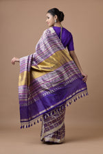 Load image into Gallery viewer, Benaras Tissue Charkhana With Ginni Buti Saree
