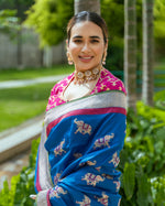 Load image into Gallery viewer, Benaras Silk Elephant Motif Saree

