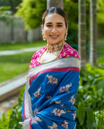 Load image into Gallery viewer, Banarasi Silk Elephant Motif Saree
