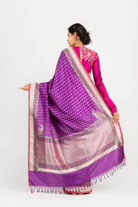 Nargis Fakhri in our Banarasi Silk Paithani Border....