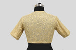 Load image into Gallery viewer, Tissue Chanderi Gulistan Resham Jaal Off White Blouse
