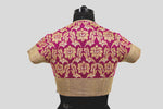 Load image into Gallery viewer, Benaras Woven With Ultakatori Jaal Embroidery Fuchsia Blouse
