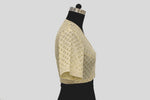 Load image into Gallery viewer, Tissue Chanderi Chikankari Geometric Jaal Emboirdery Off White Blouse
