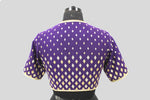 Load image into Gallery viewer, Matka Silk Graded Diamond Embroidered Purple Blouse
