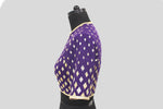 Load image into Gallery viewer, Matka Silk Graded Diamond Embroidered Purple Blouse
