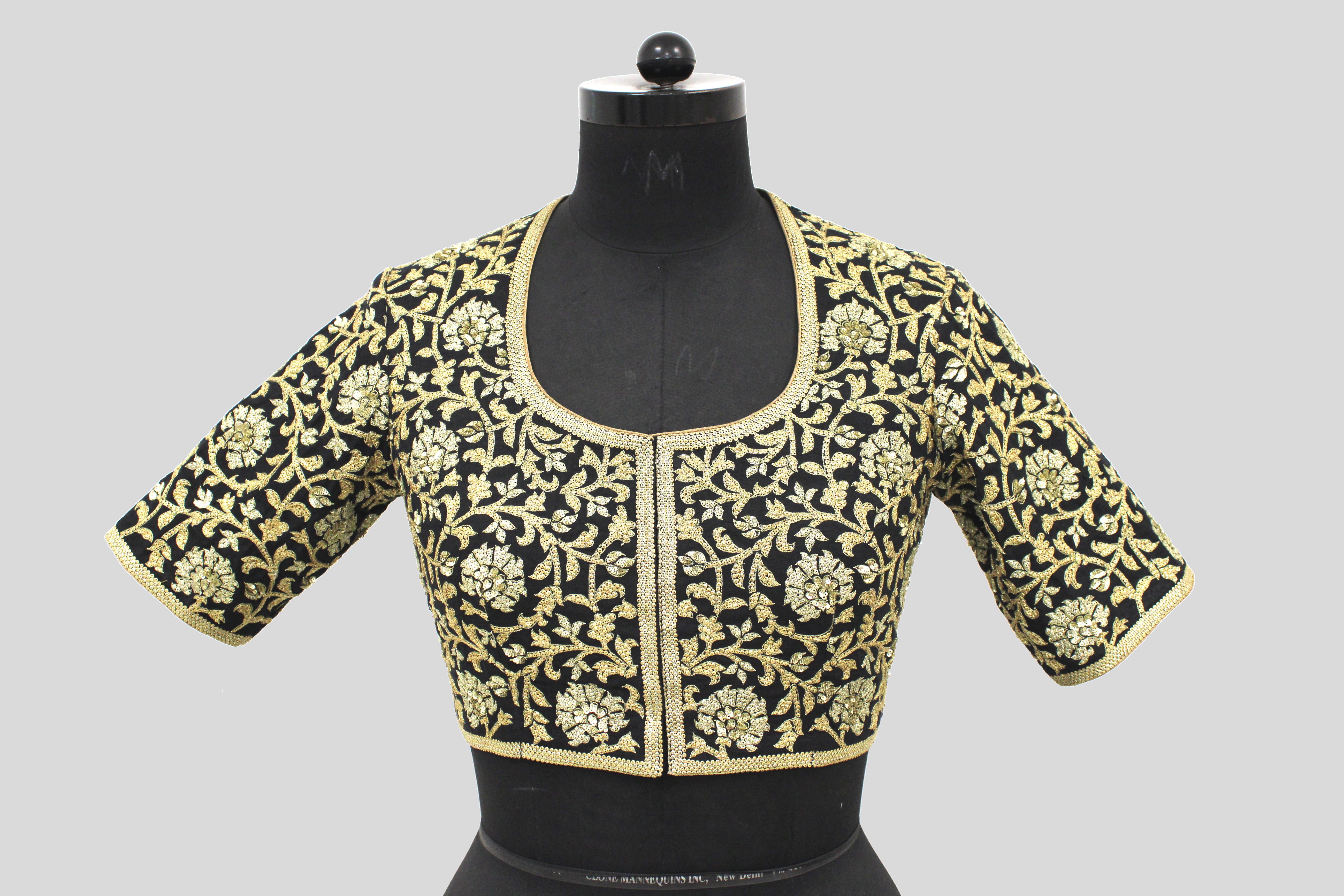 Matka Gulbahar Jaal Black Blouse