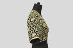 Load image into Gallery viewer, Matka Gulbahar Jaal Black Blouse
