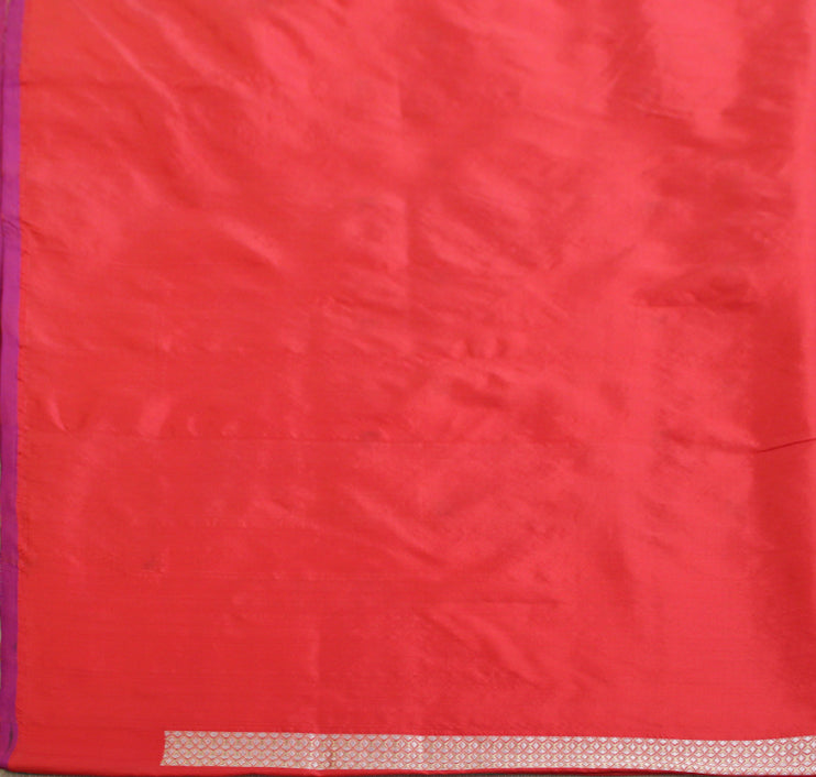 Benaras Silk Chetak Jaal Red Saree