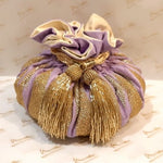 Load image into Gallery viewer, Dupion Silk Muskmelon Design Round Potli
