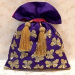 Load image into Gallery viewer, Dupion Silk Titli Embroidery Potli
