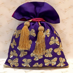 Dupion Silk Titli Embroidery Potli