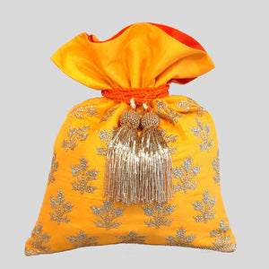 Phool Patti Design Yellow/Orange Potli