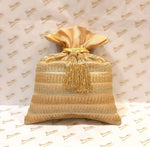 Load image into Gallery viewer, Brocade Temple Broder Embroidery Potli
