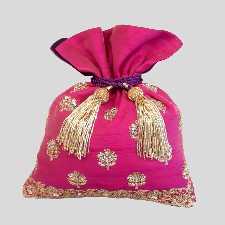Traditional Buti Embroidery Potli