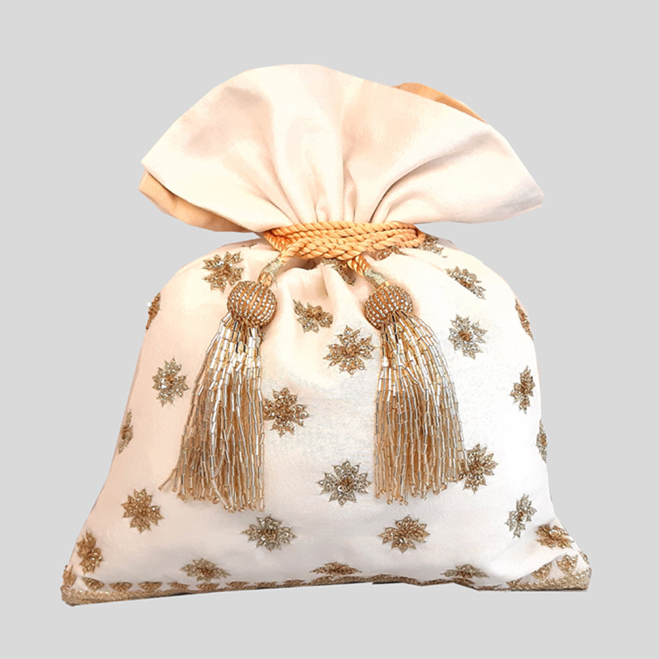 Flower Blooming Embroidery Potli