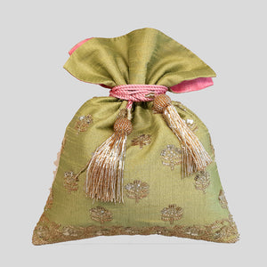 Traditional Buti Embroidery Potli