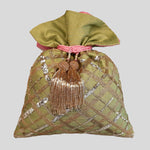 Load image into Gallery viewer, Criss Cross Embroidery Potli

