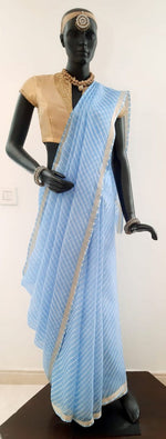 Load image into Gallery viewer, Kotah Silk Leheriya Saree with Zari Border

